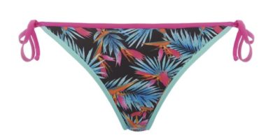 Braguita de bikini estampado de palmeras