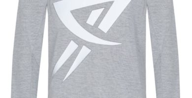 Camiseta deportiva de manga larga gris