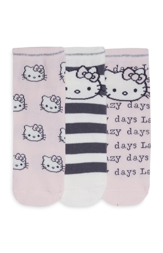 Pack de 3 calcetines de Hello Kitty
