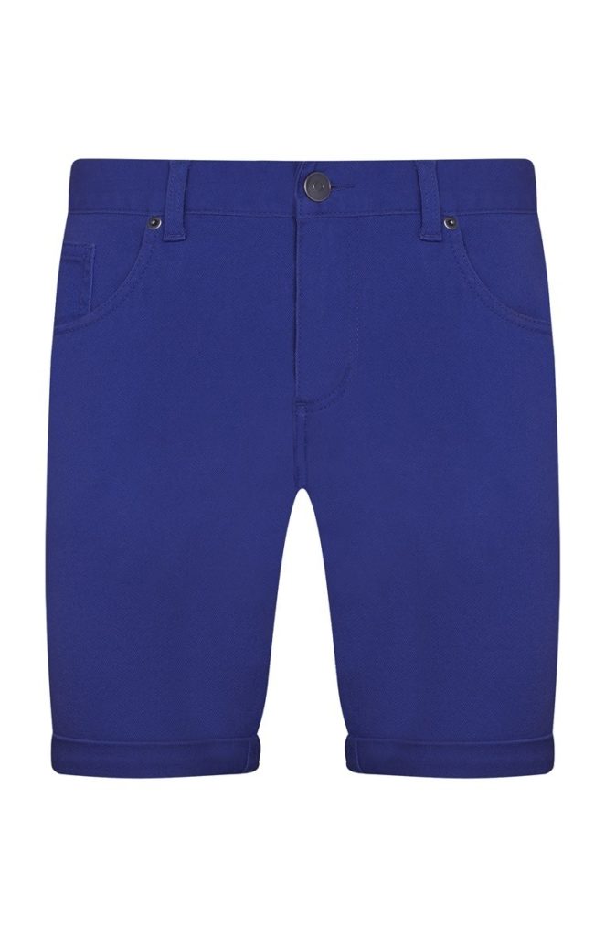 Pantalón corto chino azul cobalto