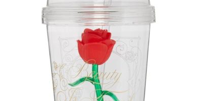 Vaso reutilizable de la Bella y la Bestia