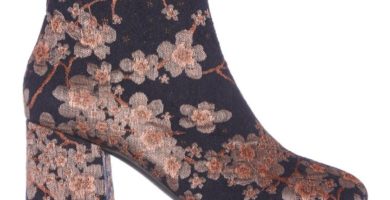 Botas con bordado de flores