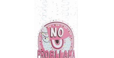 Botella para agua con motivo de llama