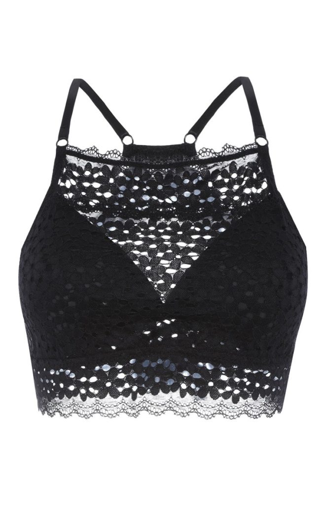 Bustier negro de crochet