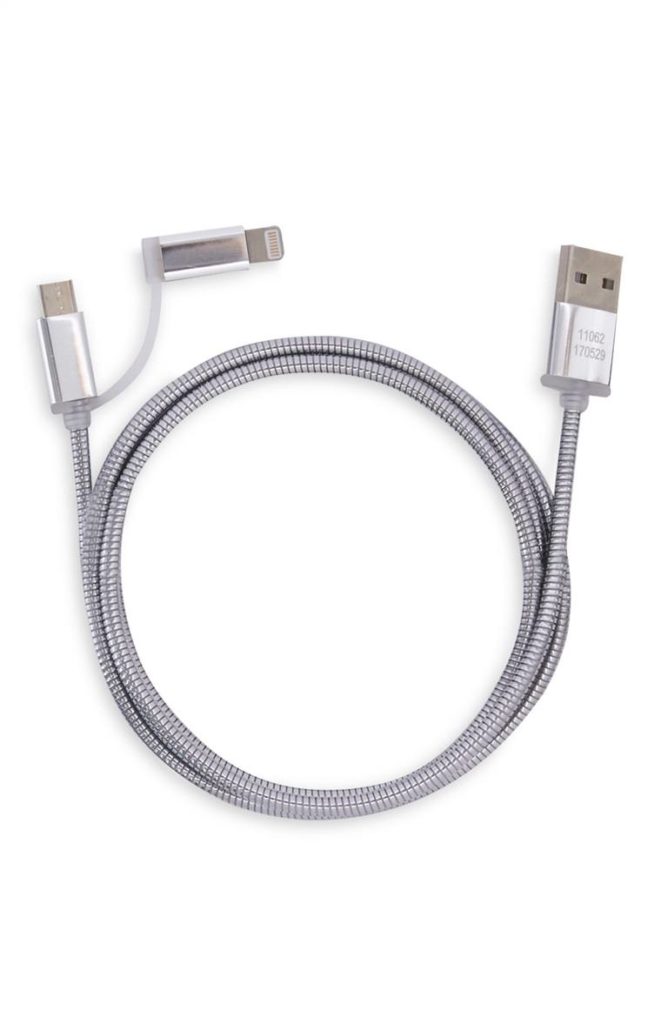 Cable USB plateado