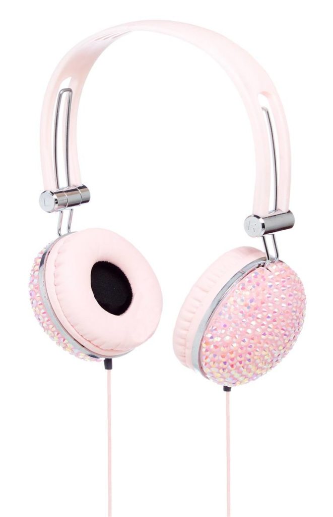 Cascos rosa con strass