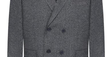 Chaqueta de traje ancha gris