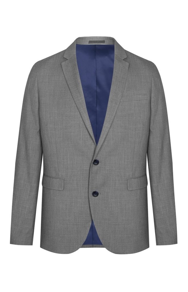 Chaqueta de traje gris con visos