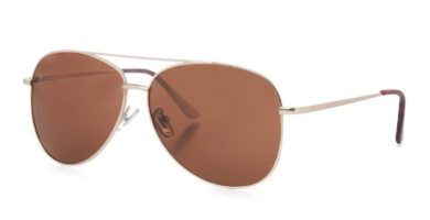 Gafas de aviador montura metálica dorada