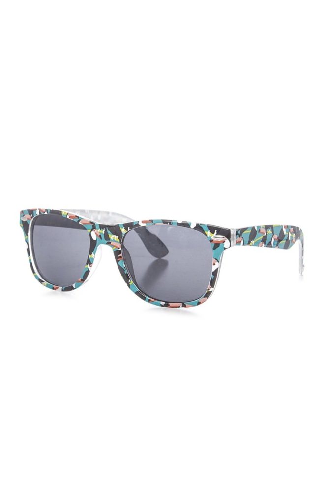 Gafas de sol con estampado de tucanes