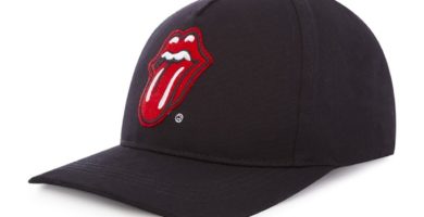 Gorra negra de los Rolling Stones