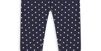 Navy Polka Dot Legging