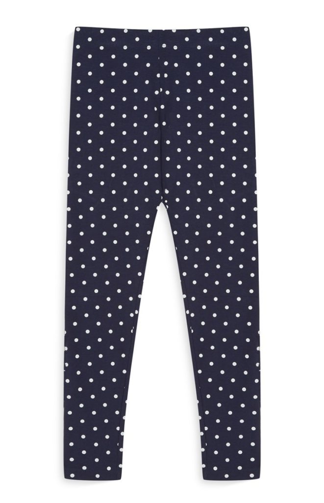 Navy Polka Dot Legging