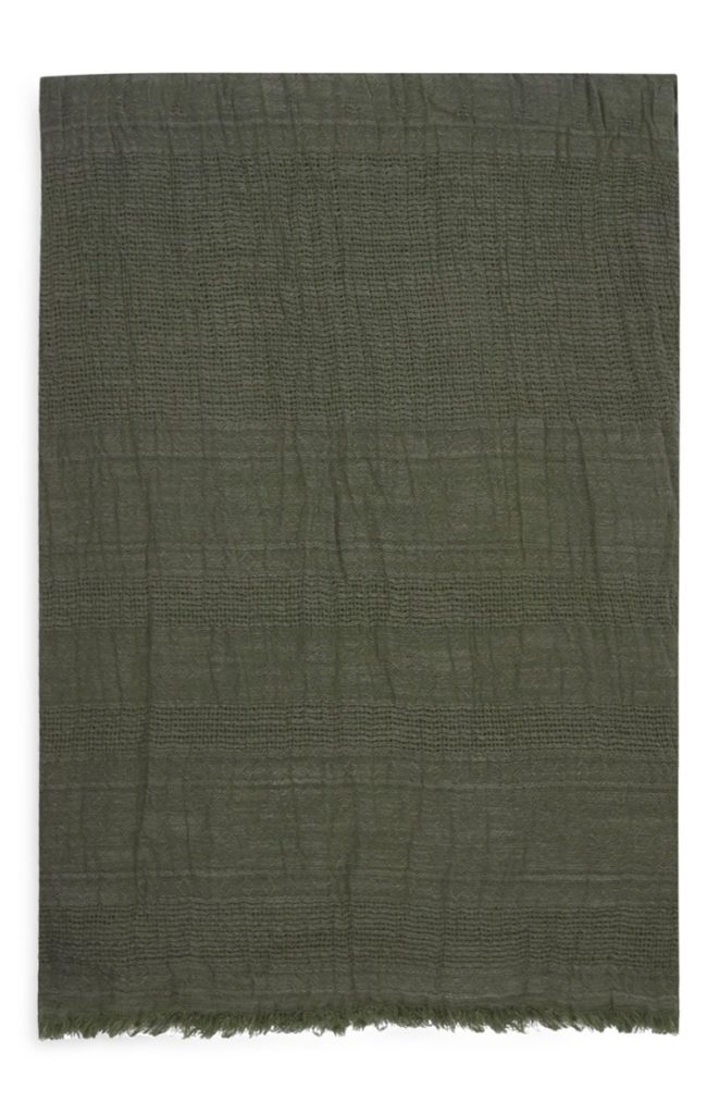 Pañuelo de lino verde oscuro