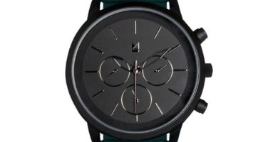 Reloj con correa de goma verde