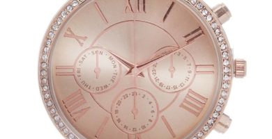 Reloj rosa palo con diamantes