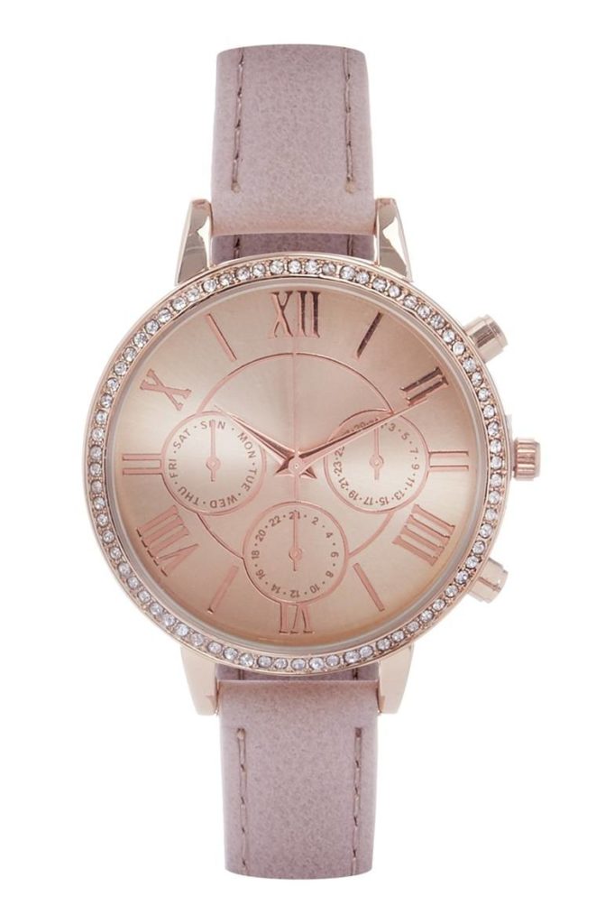 Reloj rosa palo con diamantes