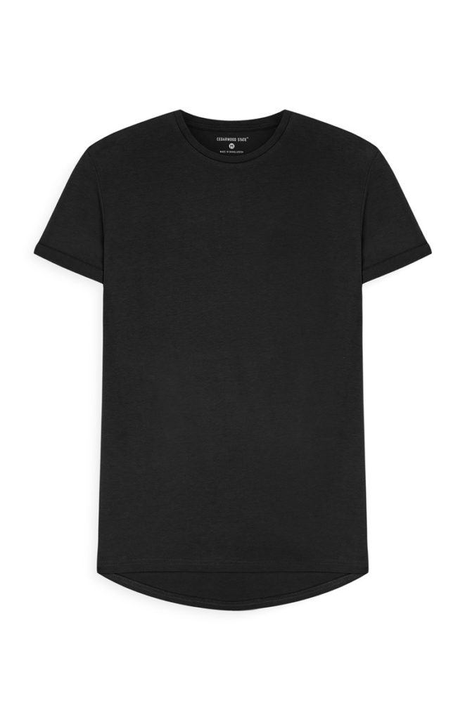 Camiseta larga negra