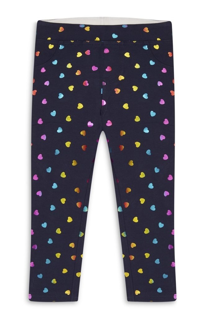 Leggings con corazones para bebé niña