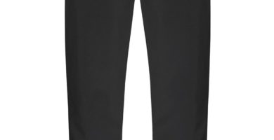 Pantalones negros de microfibra