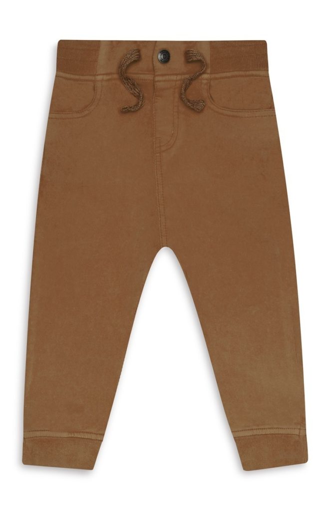 Pantalón de chándal marrón de bebé niño