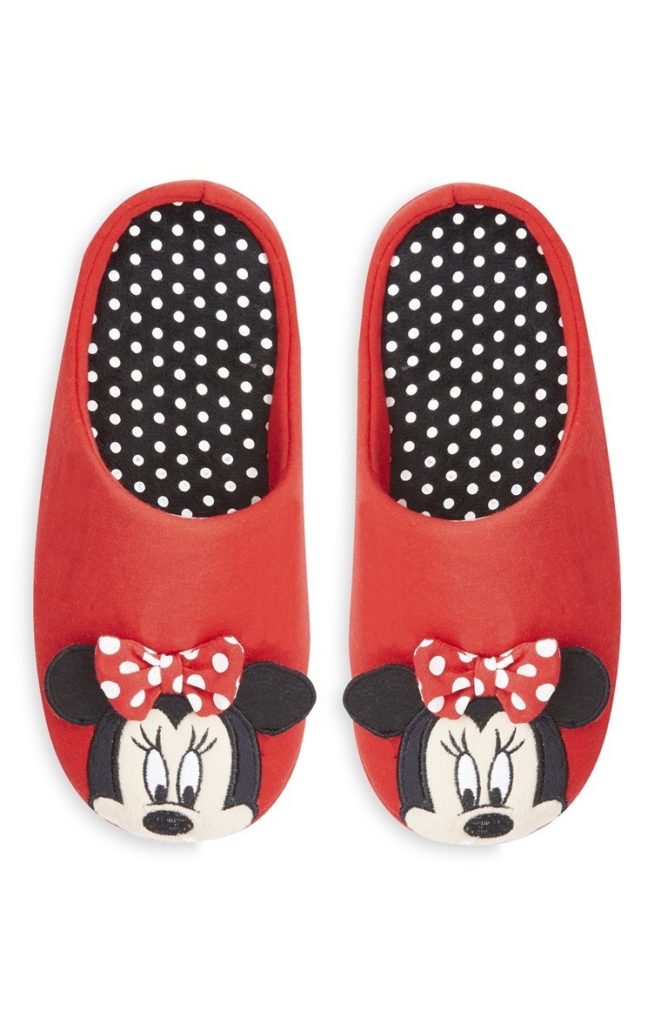 Pantuflas rojas de Minnie Mouse