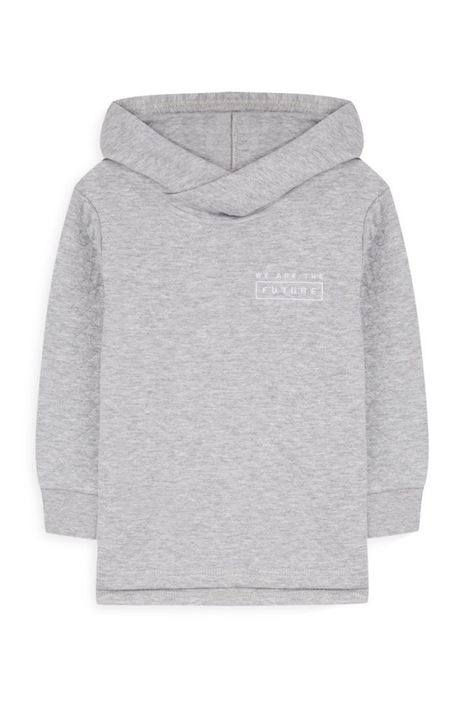 Sudadera gris con capucha