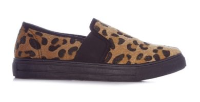 Zapatilla con estampado de leopardo