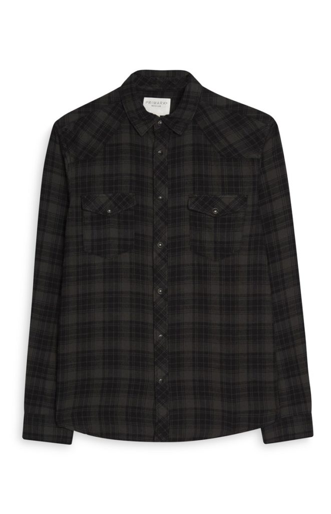 Camisa de cuadros negros