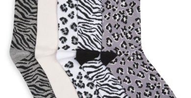 Pack de 5 pares de calcetines estampados de animal print