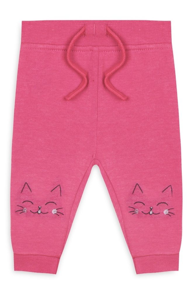 Pantalón de chándal rosa de bebé niña