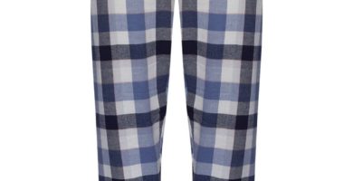 Pantalón de pijama a cuadros azules