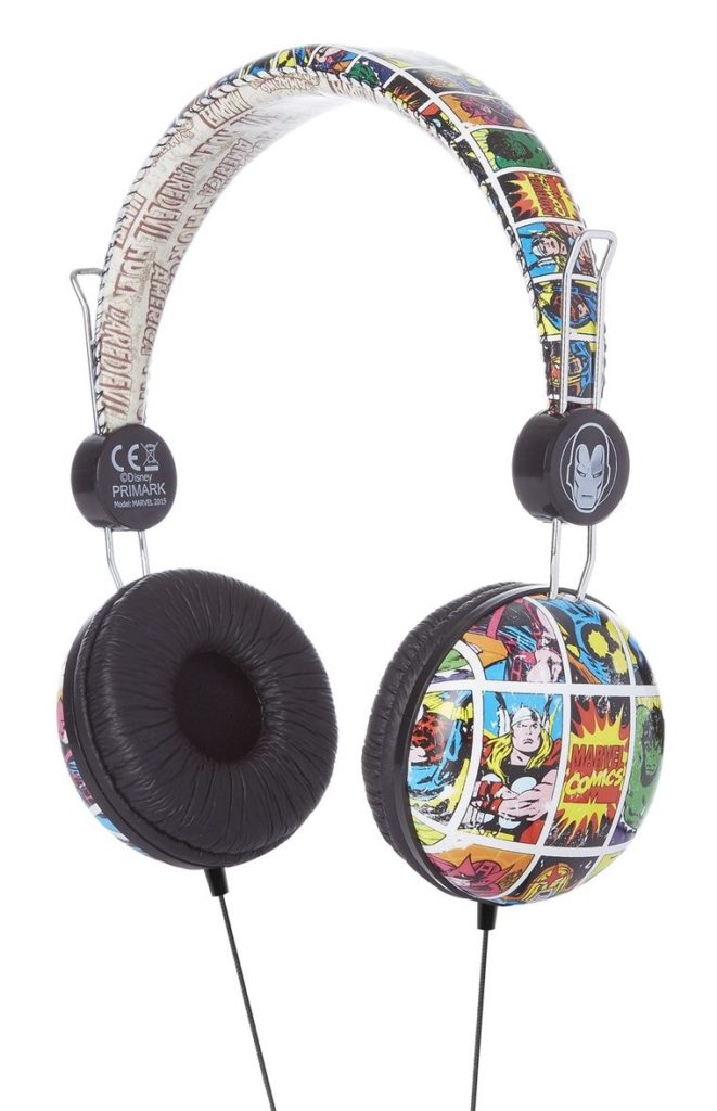 Auriculares con imágenes de cómic Marvel