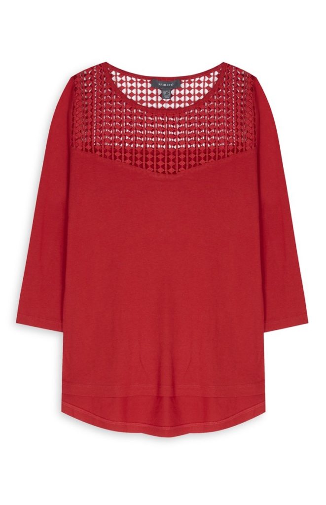 Blusa de crochet roja