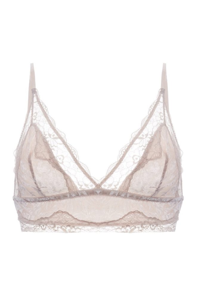 Bralette de terciopelo con encaje