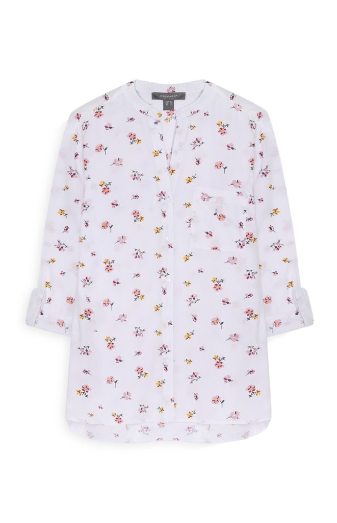 Camisa floral blanca