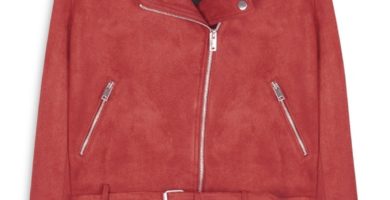 Chaqueta de gamuza Roja