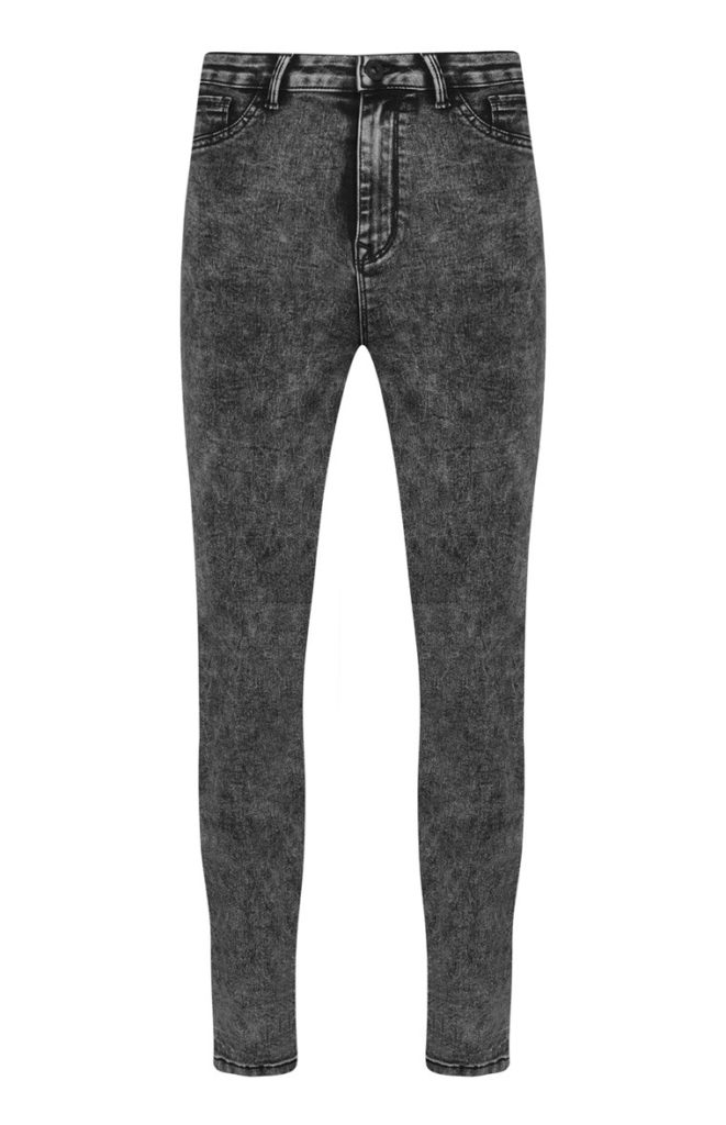 Jeggings gris de talle alto