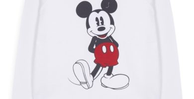 Jersey corto blanco de Mickey Mouse