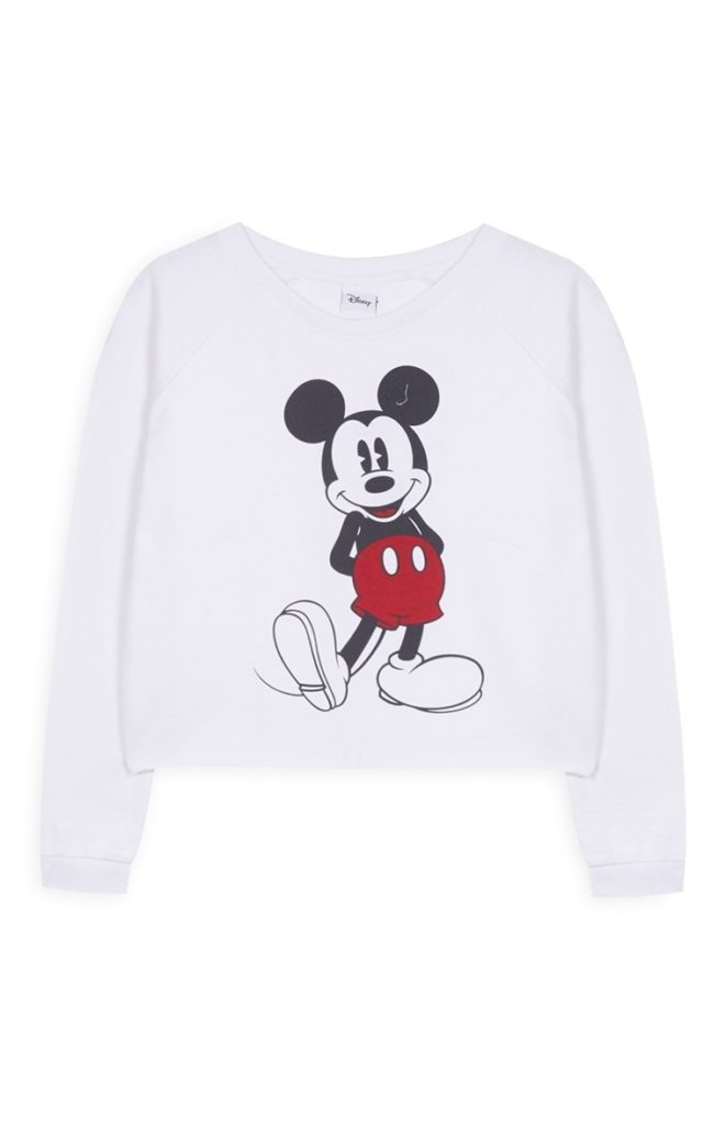 Jersey corto blanco de Mickey Mouse