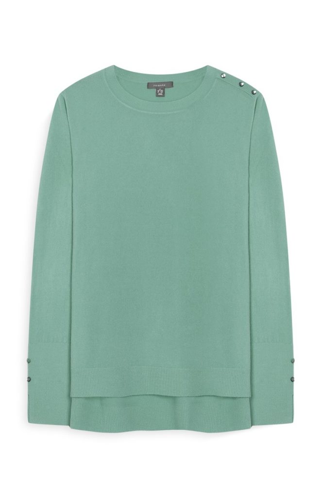 Jersey de punto color verde para mujer