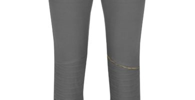 Leggings gris con cremalleras