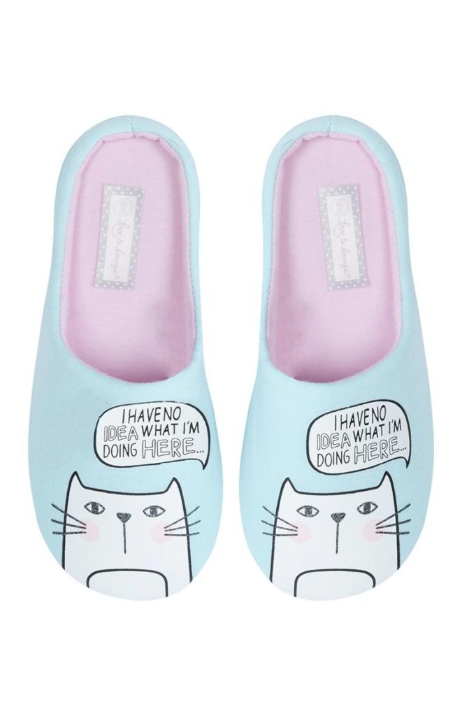 Pantuflas azules «Cat»