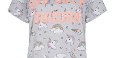 Top de pijama de unicornio