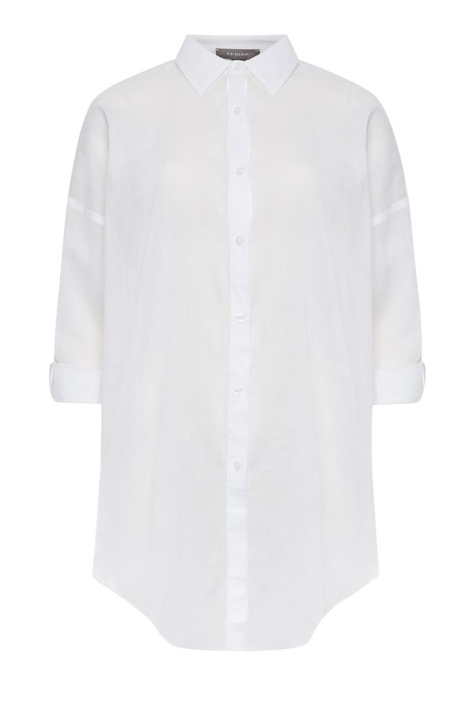 Vestido de camisa blanca