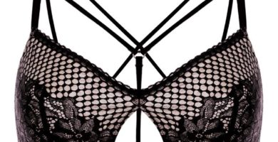 Bralette de encaje negro