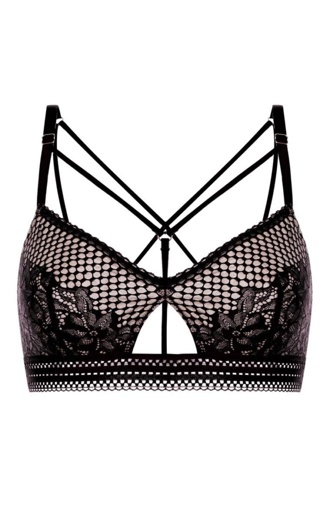 Bralette de encaje negro