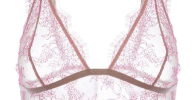 Bralette de encaje rosa