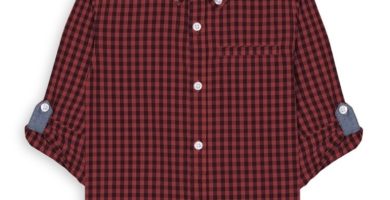 Camisa de cuadros rojos para bebés