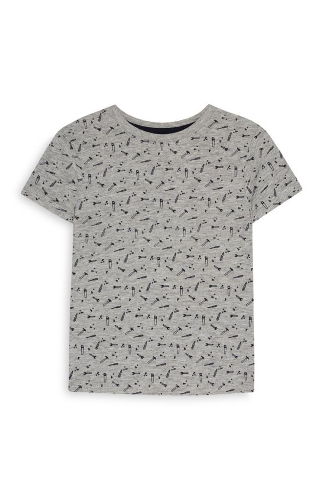 Camiseta estampada gris